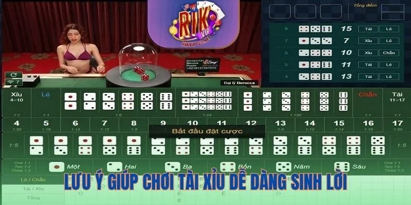 Lưu ý giúp chơi tài xỉu dễ dàng sinh lời